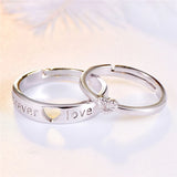 Custom Stainless Steel Forever Love Ring - 2pcs/pair