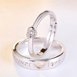 Custom Stainless Steel Forever Love Ring - 2pcs/pair