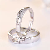 Personalized Angel Wings Wedding Rings 2pcs/pair