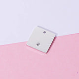 Custom Stainless Steel Square Rhinestone Charms 20pcs