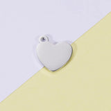 20pcs Stainless Steel Heart Charms for DIY Jewelry