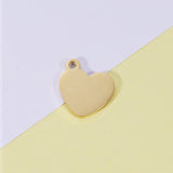 20pcs Stainless Steel Heart Charms for DIY Jewelry