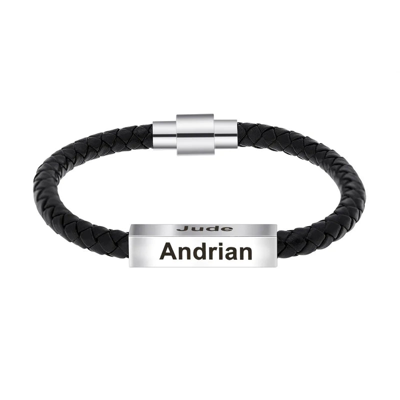 Custom Rope Bracelet With Magnetic Buckle for Men