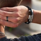 Family Name Engraved Stainless Steel Bracelet