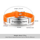 Customized Stainless Steel Bracelets Punk Jewelry