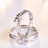 Personalized Stainless Steel Bridesmaid Gift - Knot Ring Set