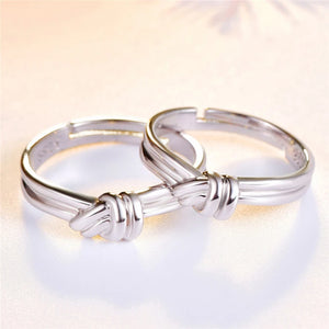 Personalized Stainless Steel Bridesmaid Gift - Knot Ring Set