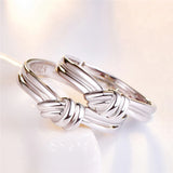Personalized Stainless Steel Bridesmaid Gift - Knot Ring Set