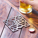 Personalized Stainless Steel Coaster Bottle Opener