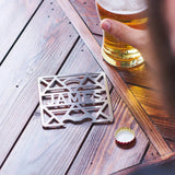 Personalized Stainless Steel Coaster Bottle Opener