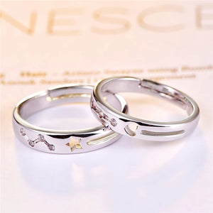 Personalized Stainless Steel Constellation Couple ring Wedding Ring