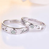 Personalized Constellation Couple Ring Set, 2pcs/pair