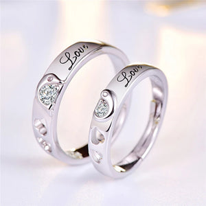 Personalized Constellation Couple Ring Set, 2pcs/pair