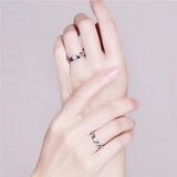 Personalized Constellation Couple Ring Set, 2pcs/pair
