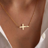 Custom Stainless Steel Cross Name Pendant Necklace