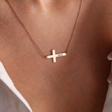 Custom Stainless Steel Cross Name Pendant Necklace