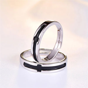 Personalized Enamel Couples Rings Set