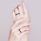 Personalized Enamel Couples Rings Set
