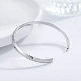 Custom Engraved Stainless Steel Cuff Bracelet for Women