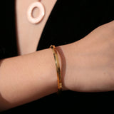 Custom Engraved Stainless Steel Cuff Bracelet for Women