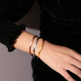 Custom Engraved Stainless Steel Cuff Bracelet for Women