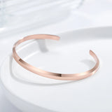 Custom Engraved Stainless Steel Cuff Bracelet for Women