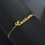 Custom Name Date Anklet Stainless Steel