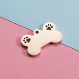 Custom Stainless Steel Dog ID Tag with Paw Cut Out Charms