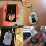 Personalized Stainless Steel Heart Shape Dog Tag Keychain
