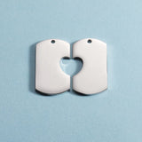 Heart Cut-Out Couple Keychain Pendant - 10 Pairs