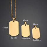 Custom Stainless Steel DogTag Pendant Necklace
