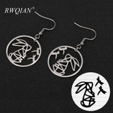Personalized Stainless Steel Graffiti Earrings with Your Logo
