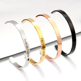 Custom Stainless Steel Name Cuff Bracelet