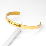 Custom Stainless Steel Name Cuff Bracelet