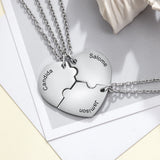 Personalized Stainless Steel Engraved Name Necklace BFF Set