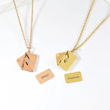 Personalized Love Locket Envelop Necklace with Secret Message