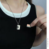 Personalized Love Locket Envelop Necklace with Secret Message