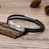 Custom Stainless Steel Name Bar Bracelet for Men