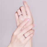 Stainless Steel Clasped Rings Set for Couples Wedding