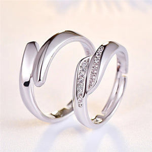 Custom Stainless Steel Anomaly Wedding Set Rings