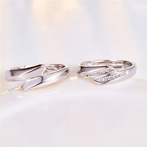 Custom Stainless Steel Anomaly Wedding Set Rings