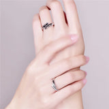 Custom Stainless Steel Anomaly Wedding Set Rings