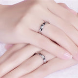 Personalized Stainless Steel Couples Wedding Rings Set