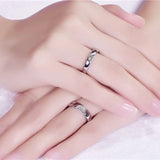 Personalized Stainless Steel Two Hearts Beat as One Spinning Ring Set