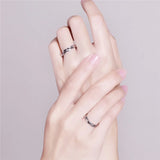 Personalized Twisted Rope Stainless Steel Rings Set