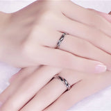 Personalized Twisted Rope Stainless Steel Rings Set