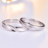 Personalized Twisted Rope Stainless Steel Rings Set
