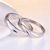Personalized Twisted Rope Stainless Steel Rings Set