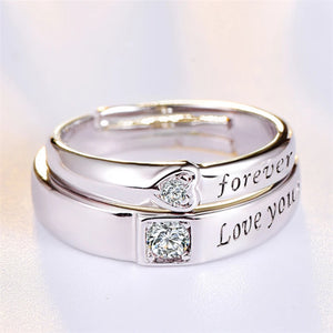 Personalized Stainless Steel Forever Love You Couples Rings 2pcs