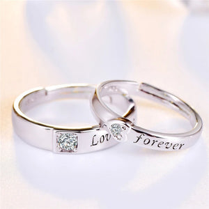 Personalized Stainless Steel Forever Love You Couples Rings 2pcs